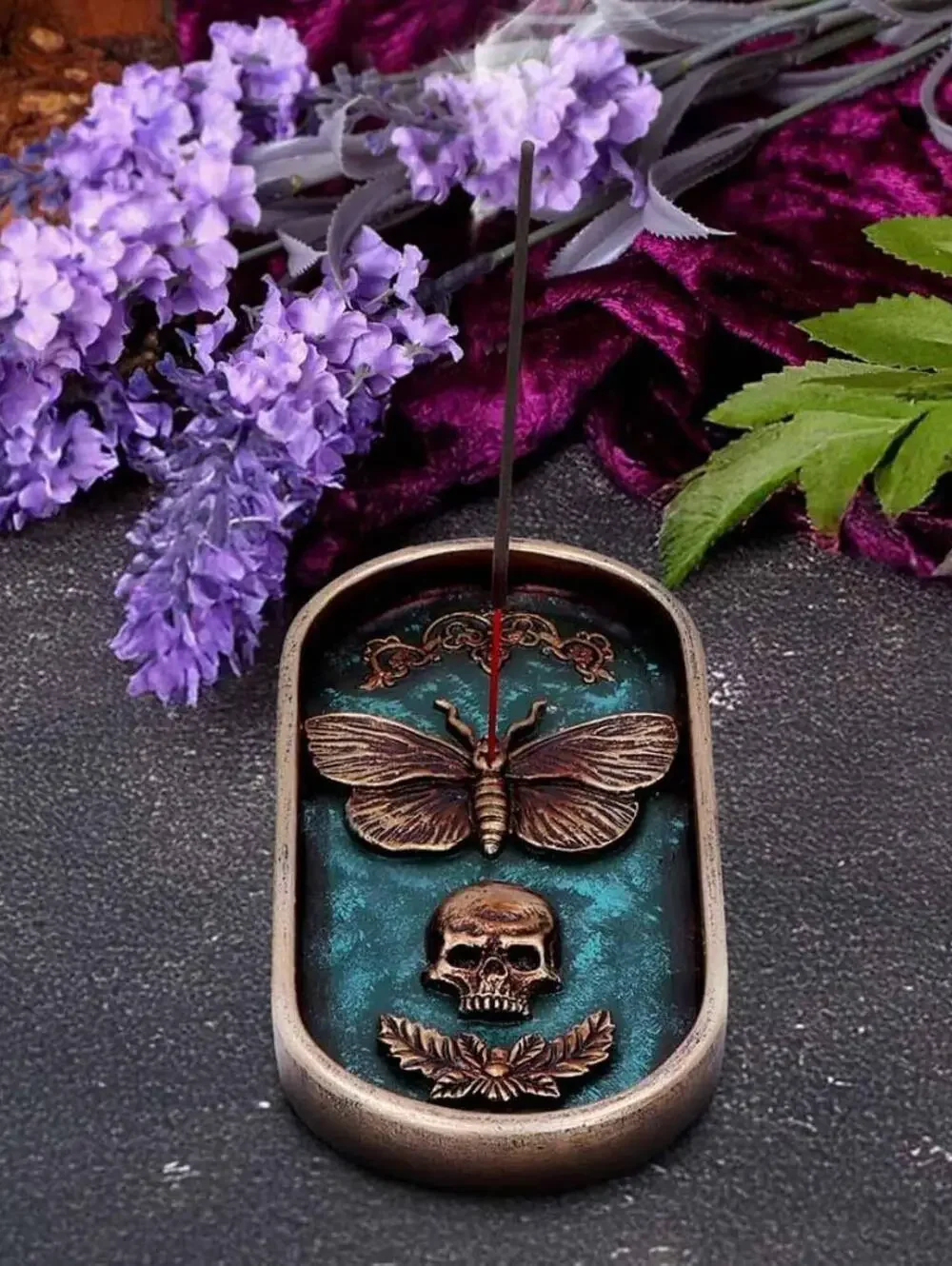 Nemesis Now Death's Head Incense Holder 17cm